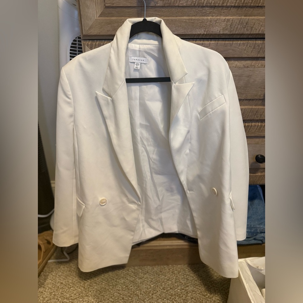 Topshop White Blazer